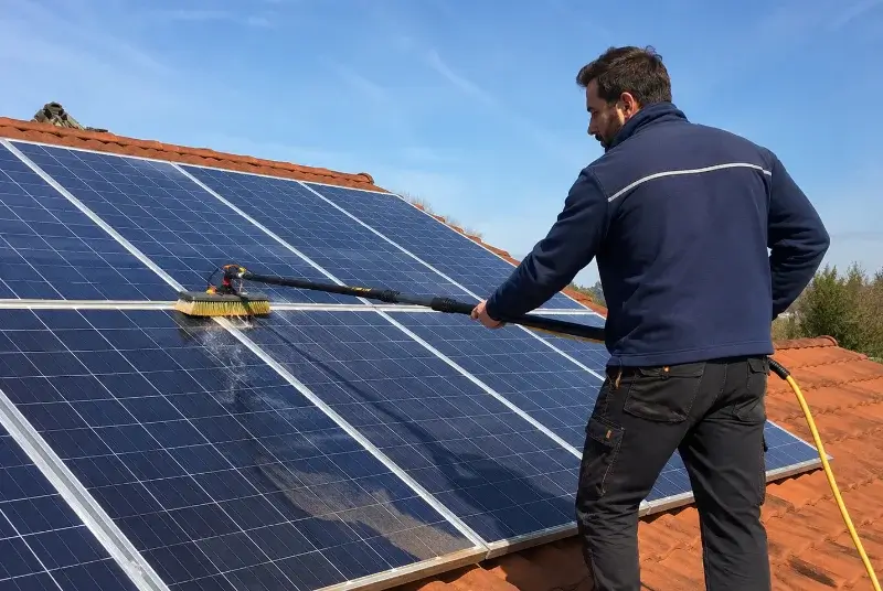Nettoyage et entretien de panneaux solaires à Bathernay